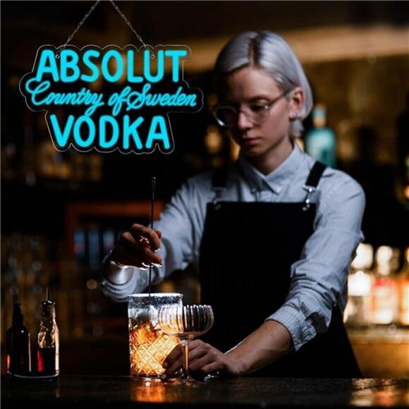 Absolut Vodka Drink Logo Neon Sign Bar Pub Man Cave Party Led Light Garage NEW - Picture 4 of 6